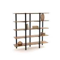 Этажерка Из массива дуба и стали Hiba единый размер бежевый LA REDOUTE INTERIEURS  фото, kupilegko.ru